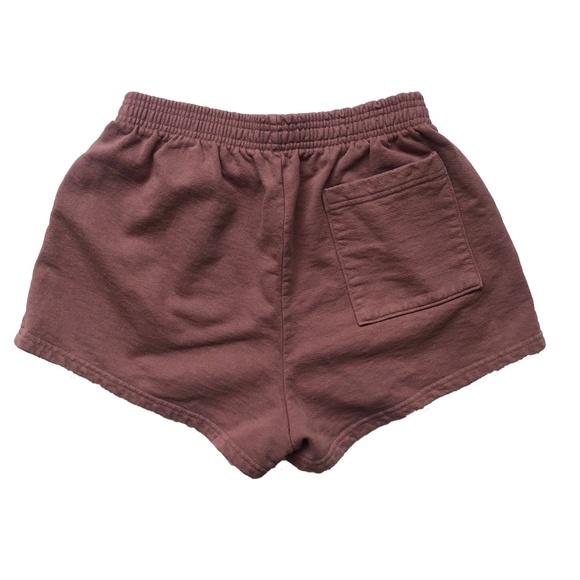 Los Angeles Apparel Garment Dye Heavy Fleece Shorts - Mauve, Size Large - Picture 2 of 4